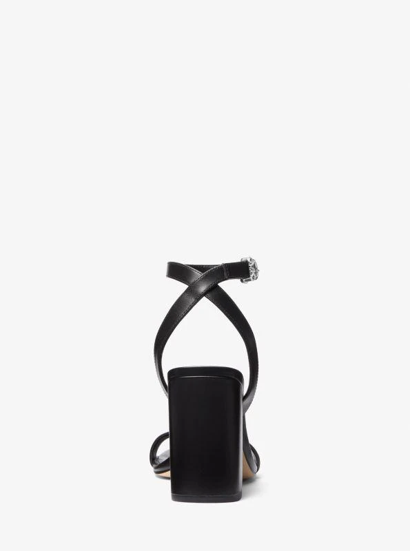 Michael Kors Merriam Leather Block Heel Sandal 3