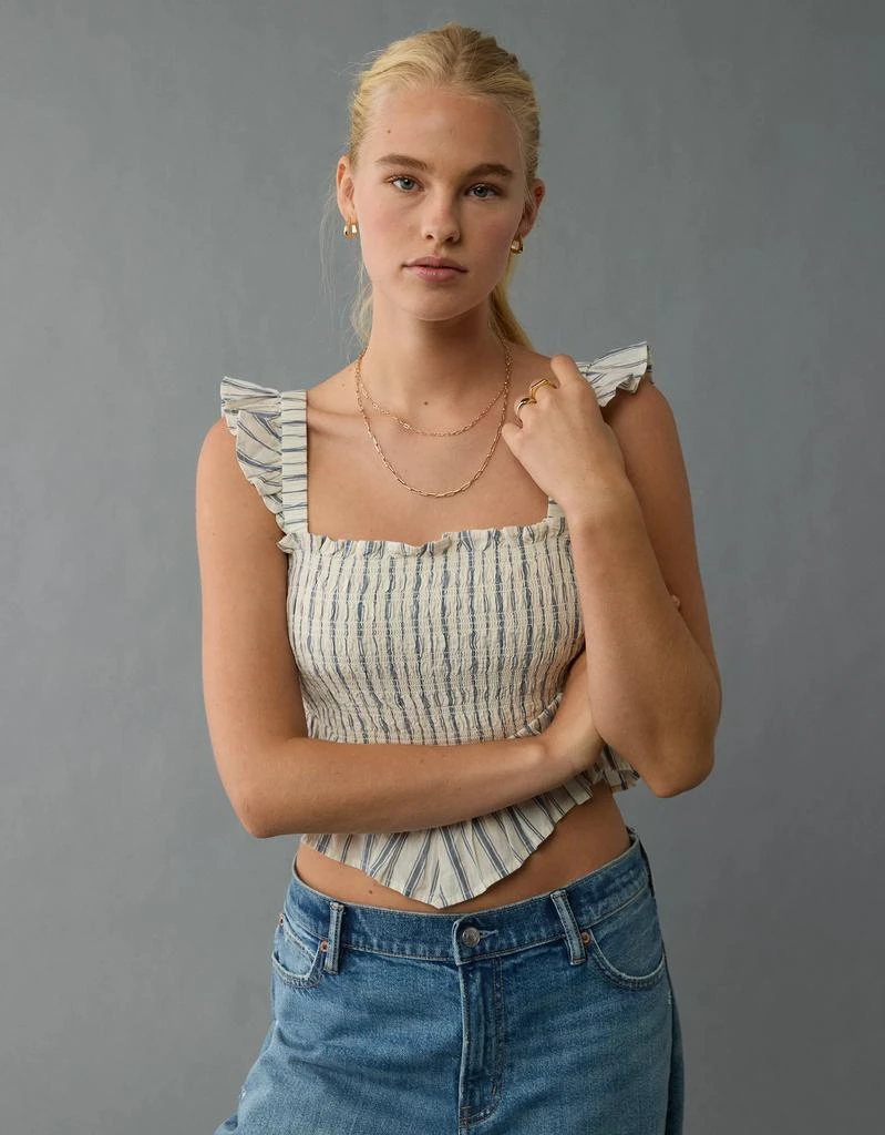 AE AE Bella Smocked Crop Top 1