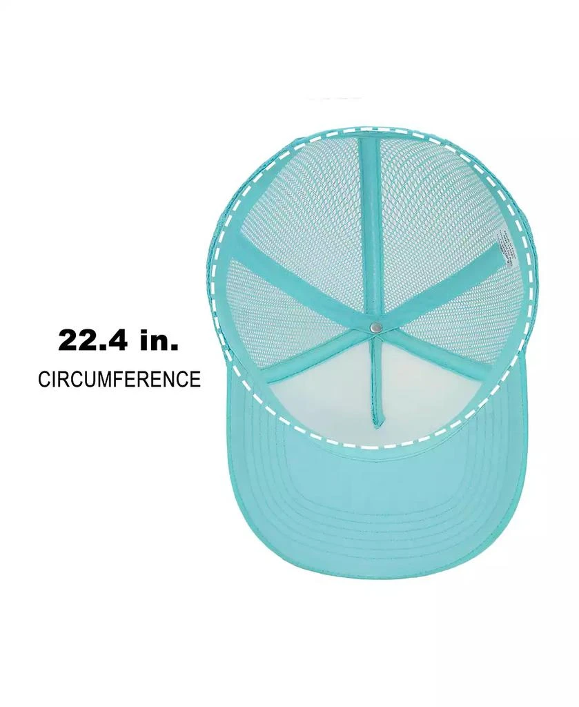 Generic Chill Beach Vibes White & Aqua Foam Trucker Hat 5