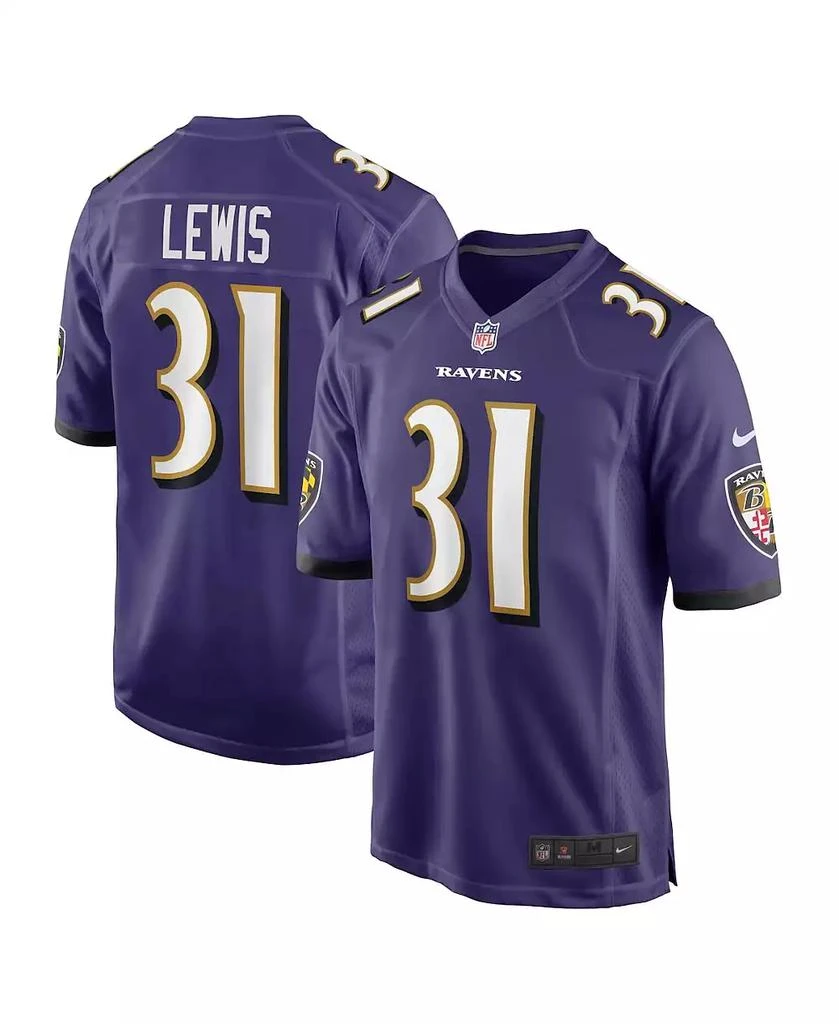 NIKE Men's Jamal Lewis Purple Baltimore Ravens Retired Player Game Jersey 1