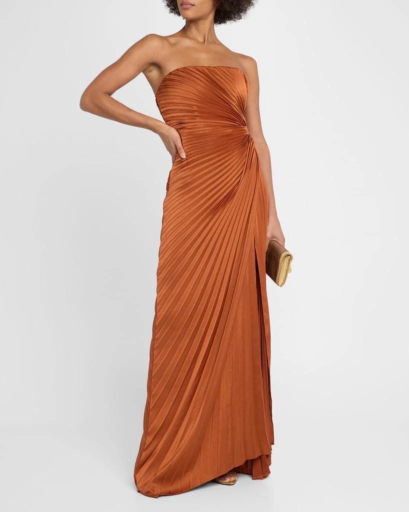 A.L.C. Layla Pleated Strapless Gown 4