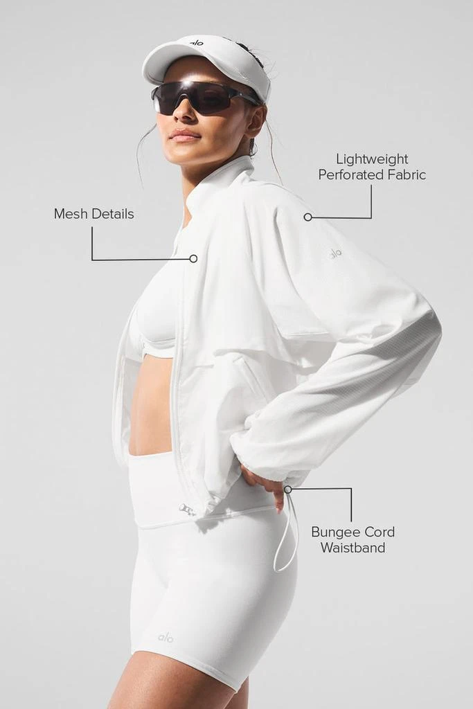 Alo Sport Star Full Zip Jacket - White 2