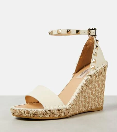 Valentino Rockstud 105 leather espadrille wedges 6