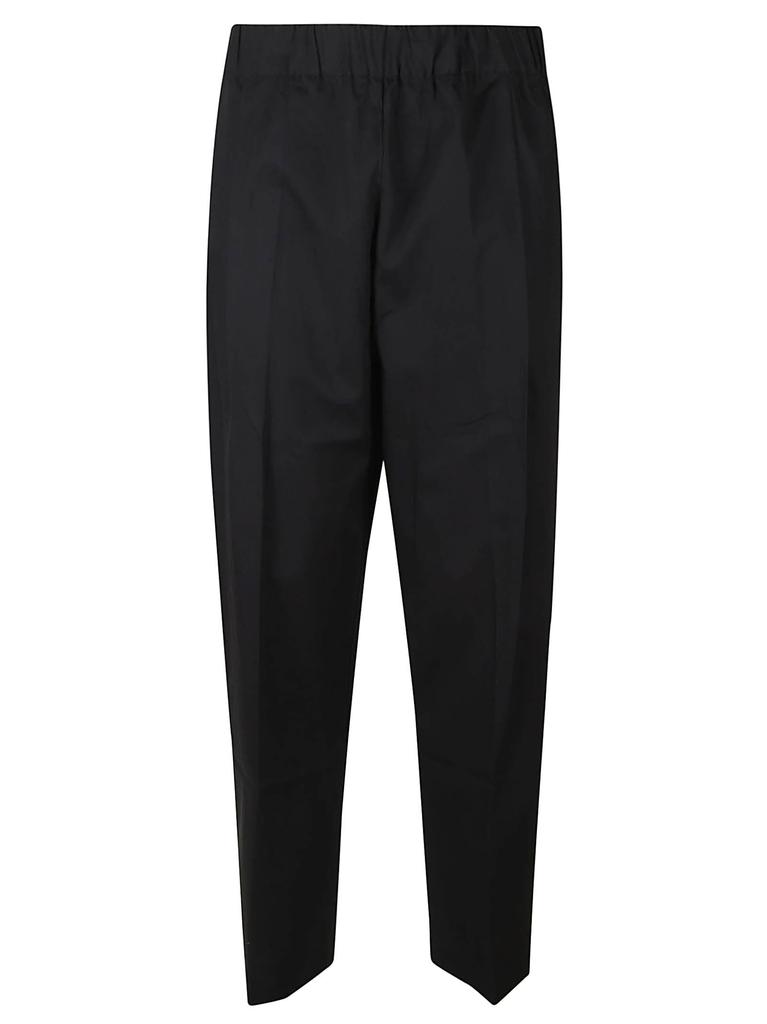 Laneus Elastic Waist Wide Leg Trousers