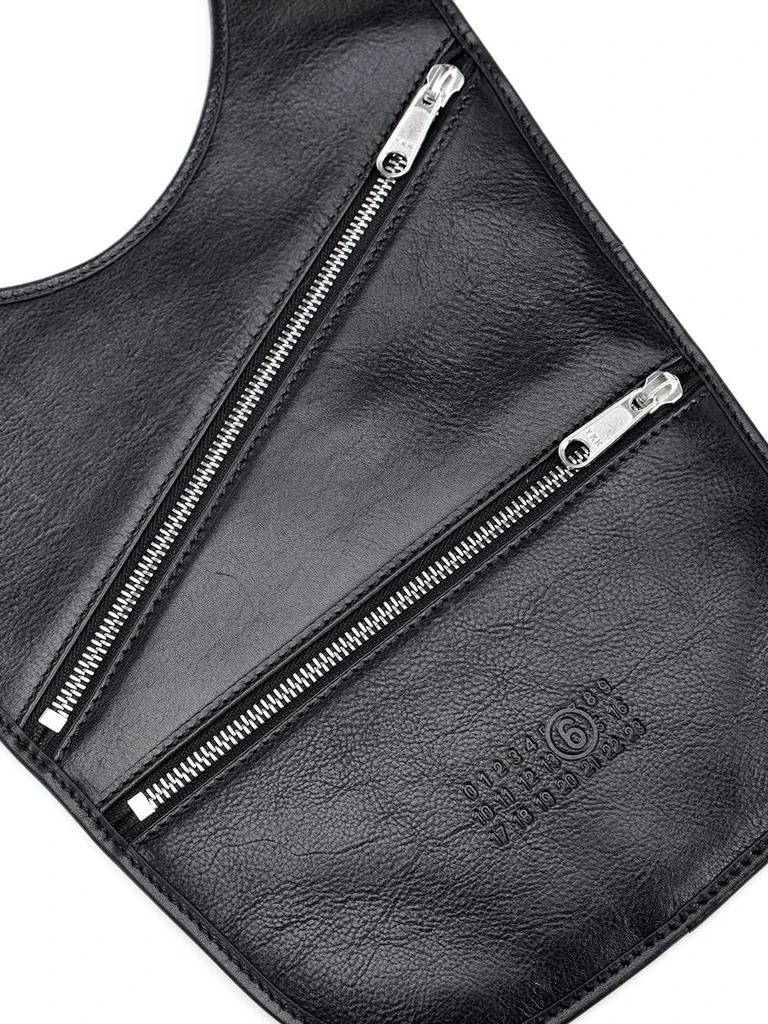 MM6 MM6 Maison Margiela Flat Saddle Top Zipped Shoulder Bag 3
