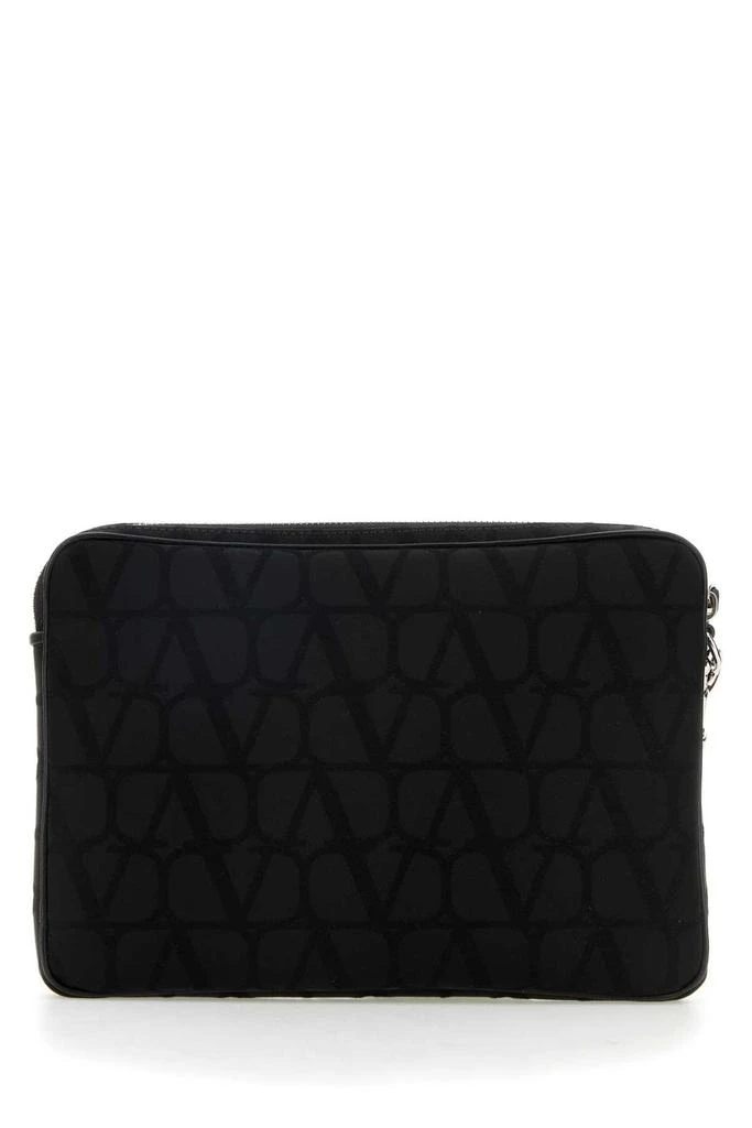 Valentino Valentino All-Over Logo Patterned Zip-Up Clutch Bag 2