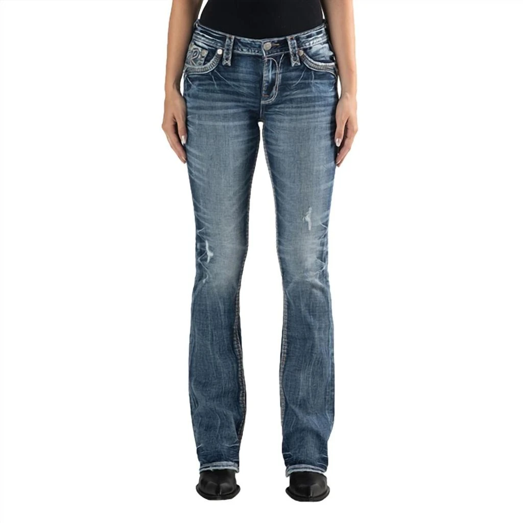 Rock Revival Rock Revival - Stephano Faux Flap Boot Cut Distressed Jean - "34 Inseam 1