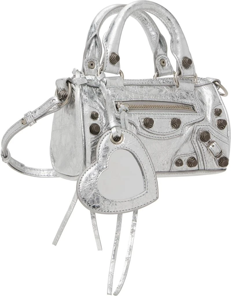 Balenciaga Silver 'Le Cagole' Nano Duffle Bag 2