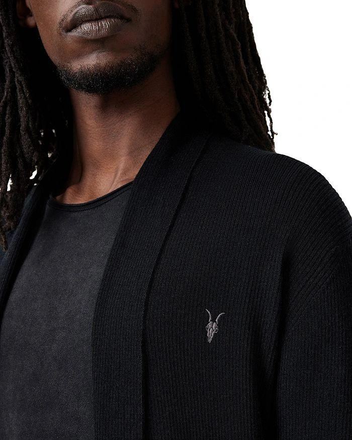 ALL SAINTS Mode Regular Fit Merino Wool Open Cardigan Sweater 4