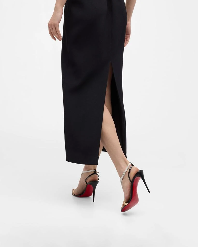 Christian Louboutin Athina Colorblock T-Strap Red Sole Sandals 3