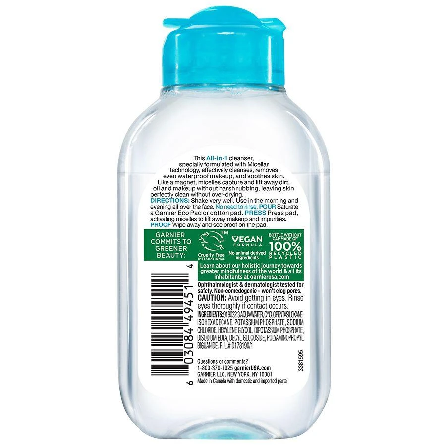 SkinActive Micellar Cleansing Water For Waterproof & Long-Wear Makeup 3