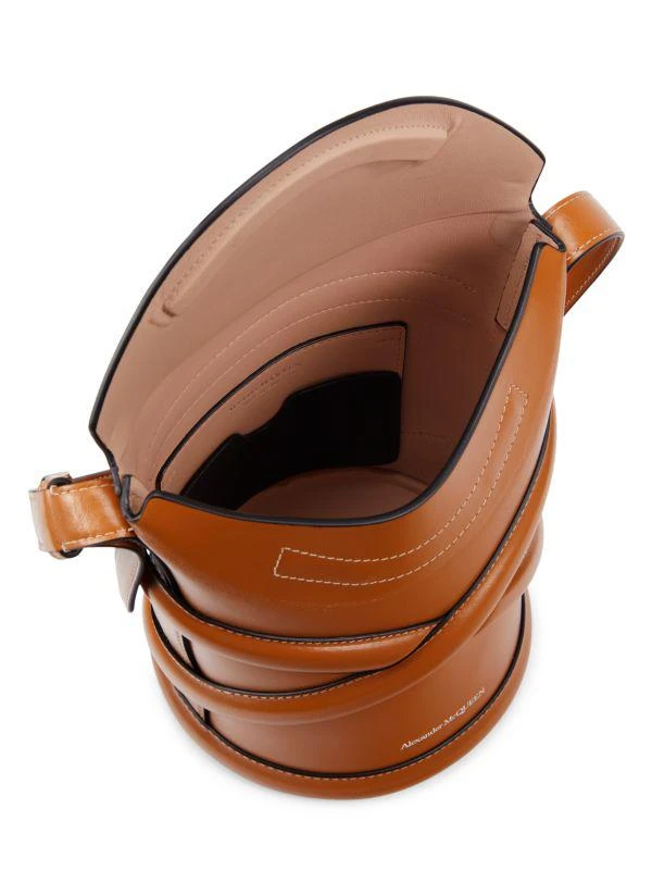 Alexander McQueen Curve Leather Bucket Bag 3