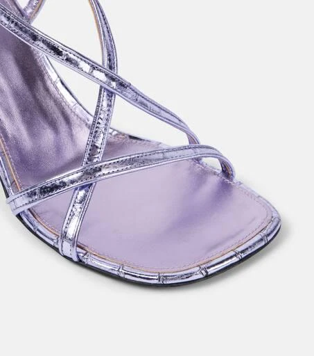 Dries Van Noten Metallic leather sandals 5