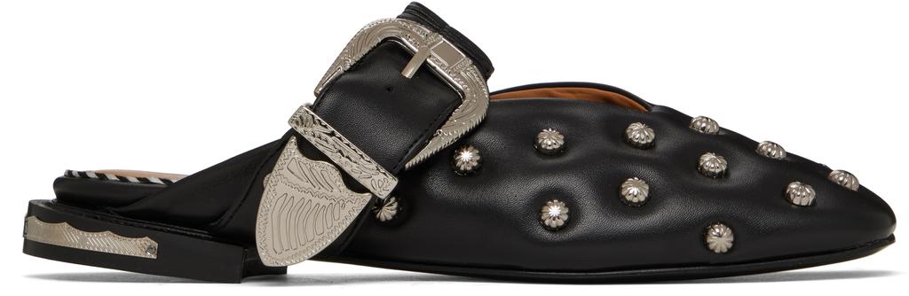 Toga Pulla Black Studded Slippers