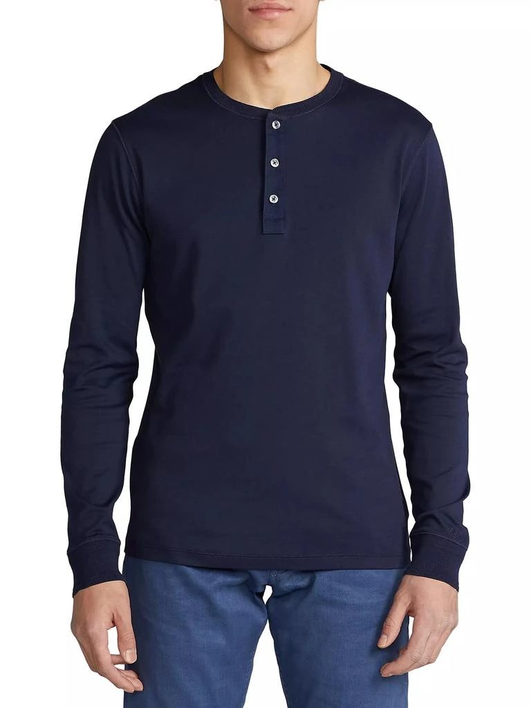 Ralph Lauren Textured Cotton-Silk Henley Shirt 3