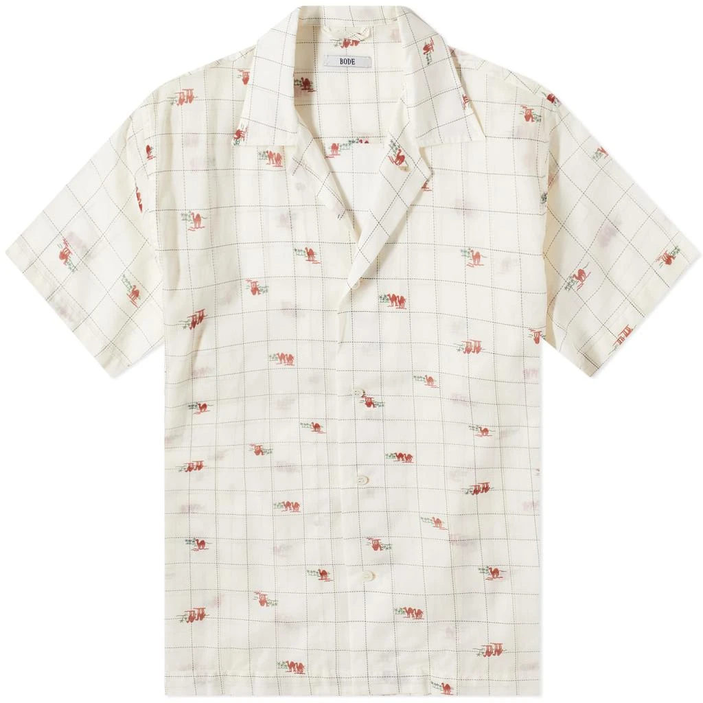Bode BODE Sheer Camel Vacation Shirt 1