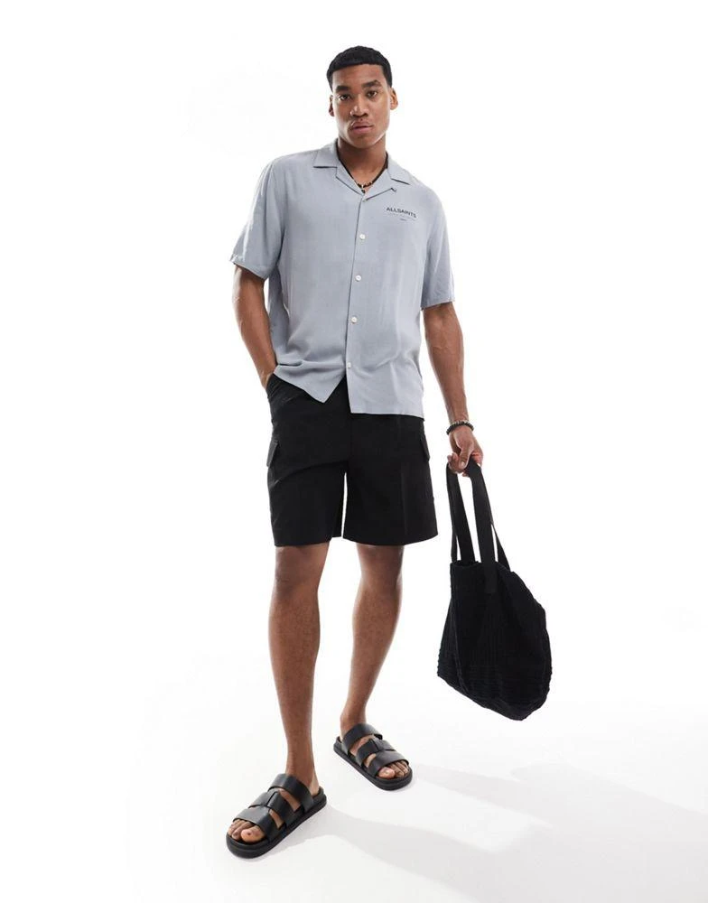 ALL SAINTS AllSaints Access Underground short sleeve shirt in grey 2