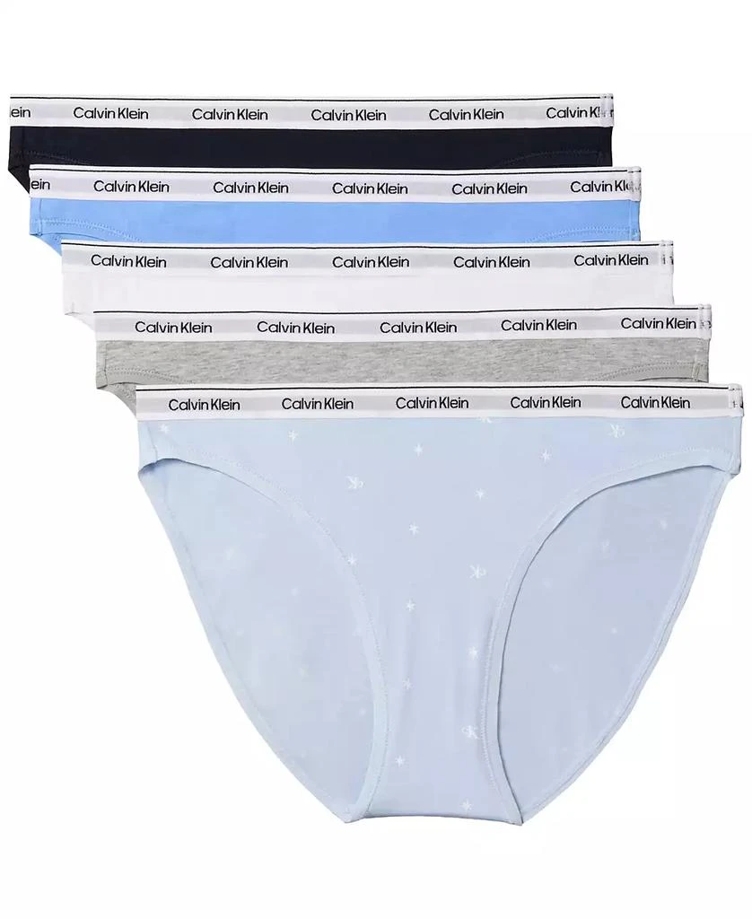 Calvin Klein Women's Icon Logo 5-Pack Low-Rise Bikini Underwear QD5208