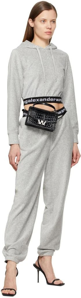 Alexander Wang Grey Logo Elastic Lounge Pants 4
