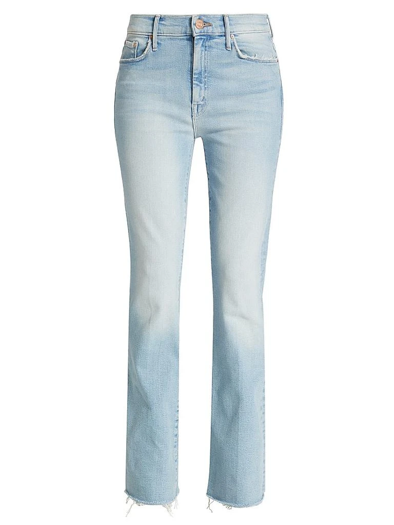 MOTHER Weekender Fray Mid-Rise Flared Jeans 1