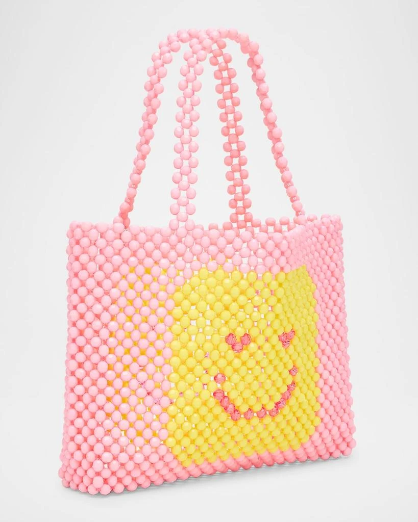 Bari Lynn Kid's Beaded Smiley Mini Tote Bag 3