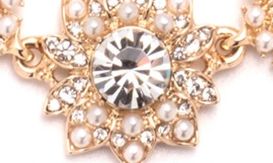 MARCHESA Imitation Pearl & Crystal Necklace 2