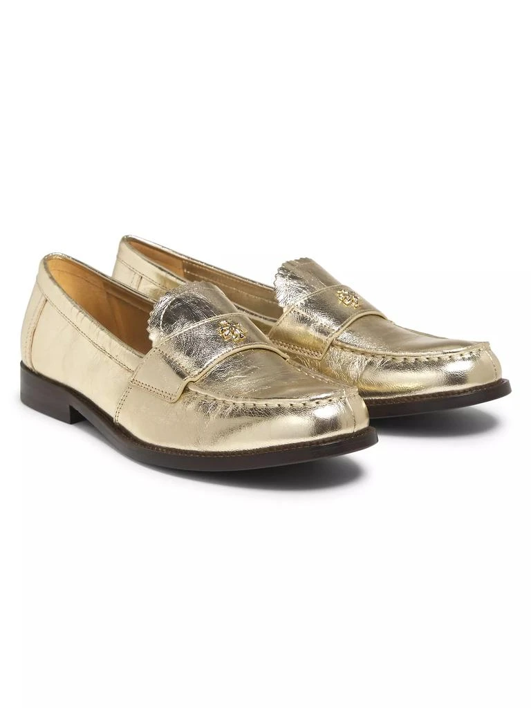 Tory Burch Classic Metallic Leather Loafers 2