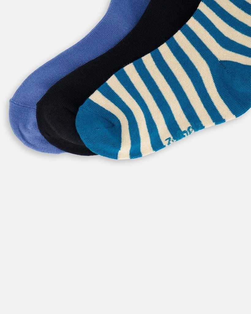 Deux par Deux Socks (3 Pairs) Set Striped Green 4
