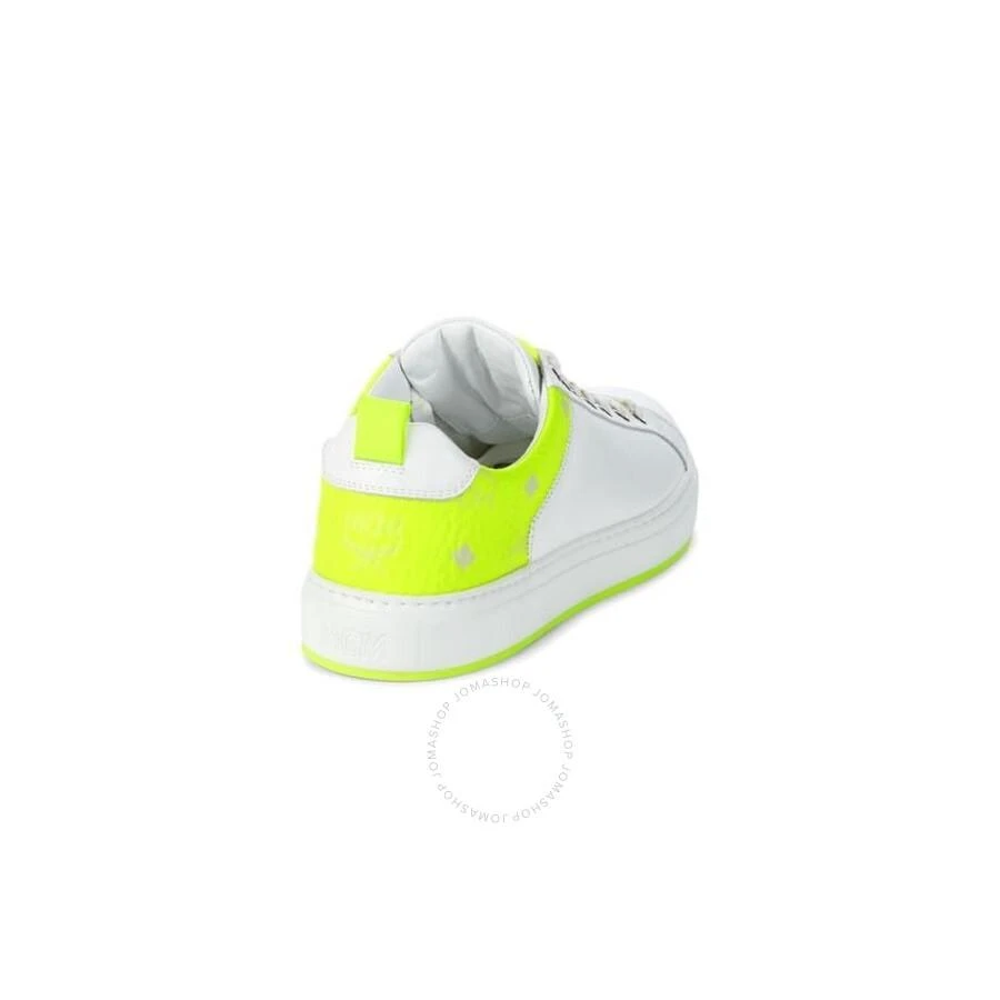 MCM Neon-Trimmed Leather Sneakers 3
