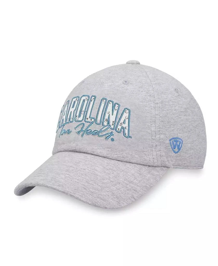 Top of the World Women's Heathered Gray North Carolina Tar Heels Christy Adjustable Hat 1