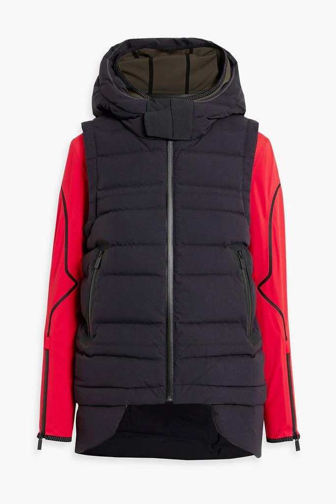 TEMPLA Convertible quilted shell and jersey hooded down ski jacket 1