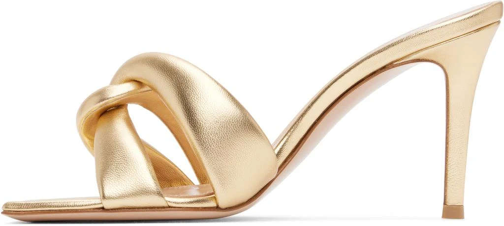 Gianvito Rossi Gold Amour Heeled Sandals 3