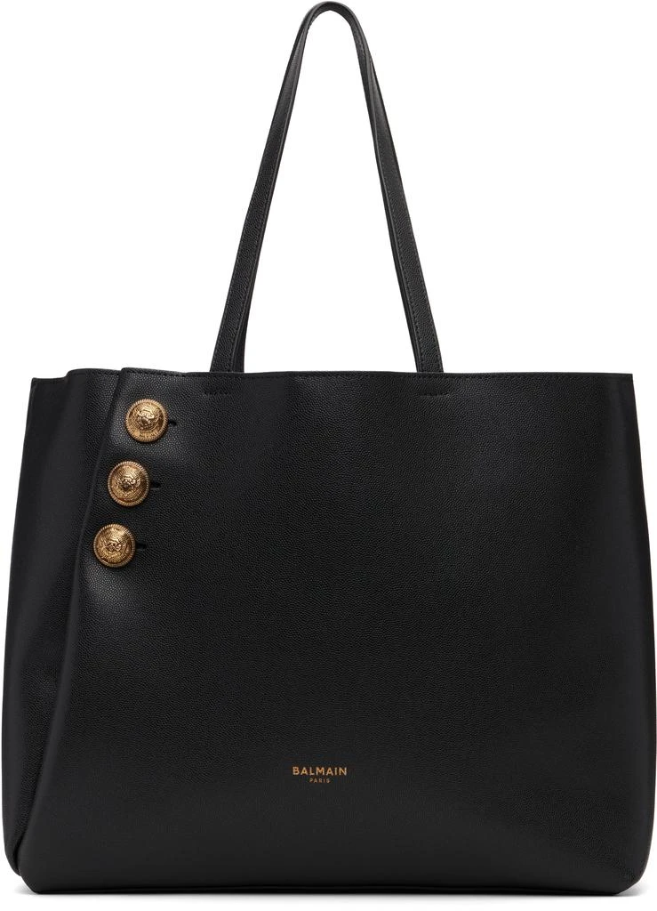 Balmain Black Emblème Shopping Tote 1