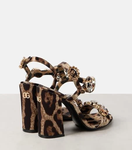 Dolce 
Gabbana Keira 105 leopard-print satin sandals 2