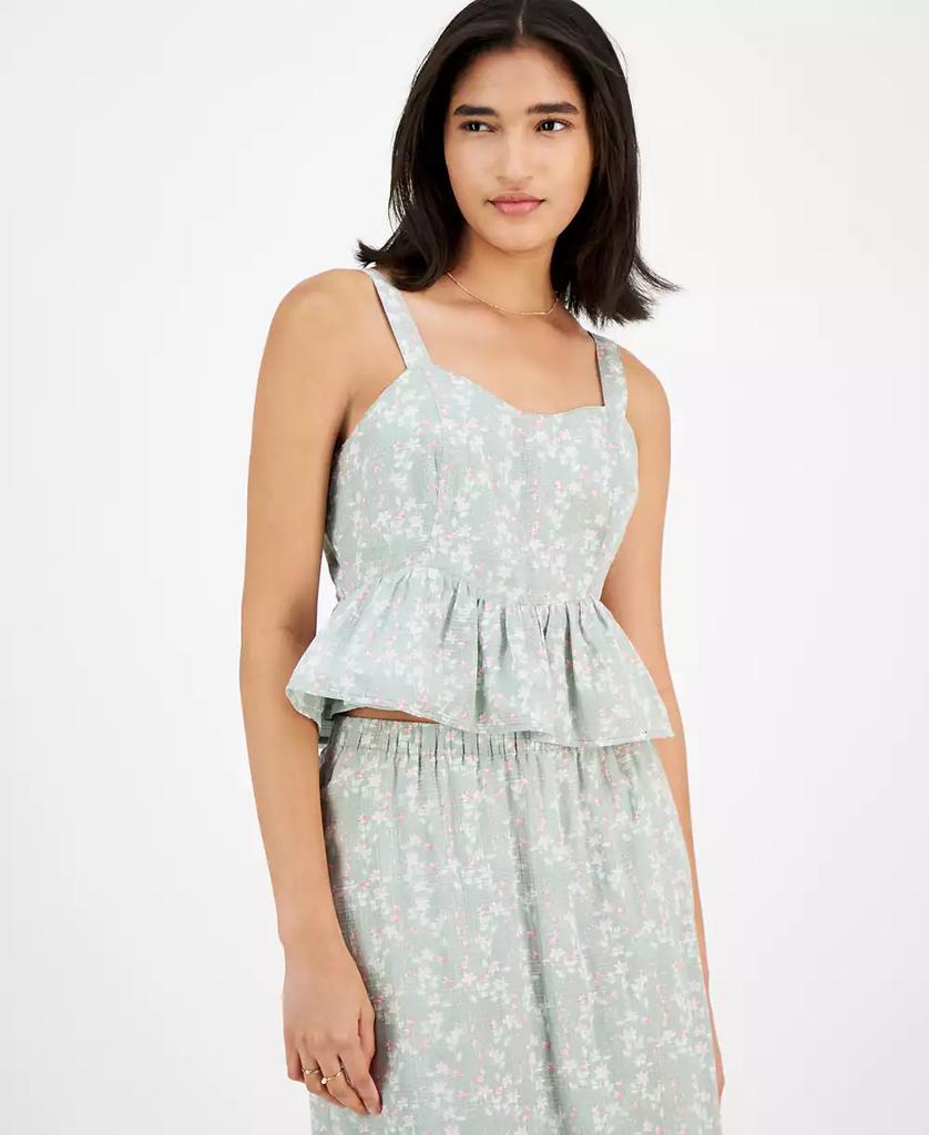 Celebrity Pink Juniors' Cropped Peplum Tank Top