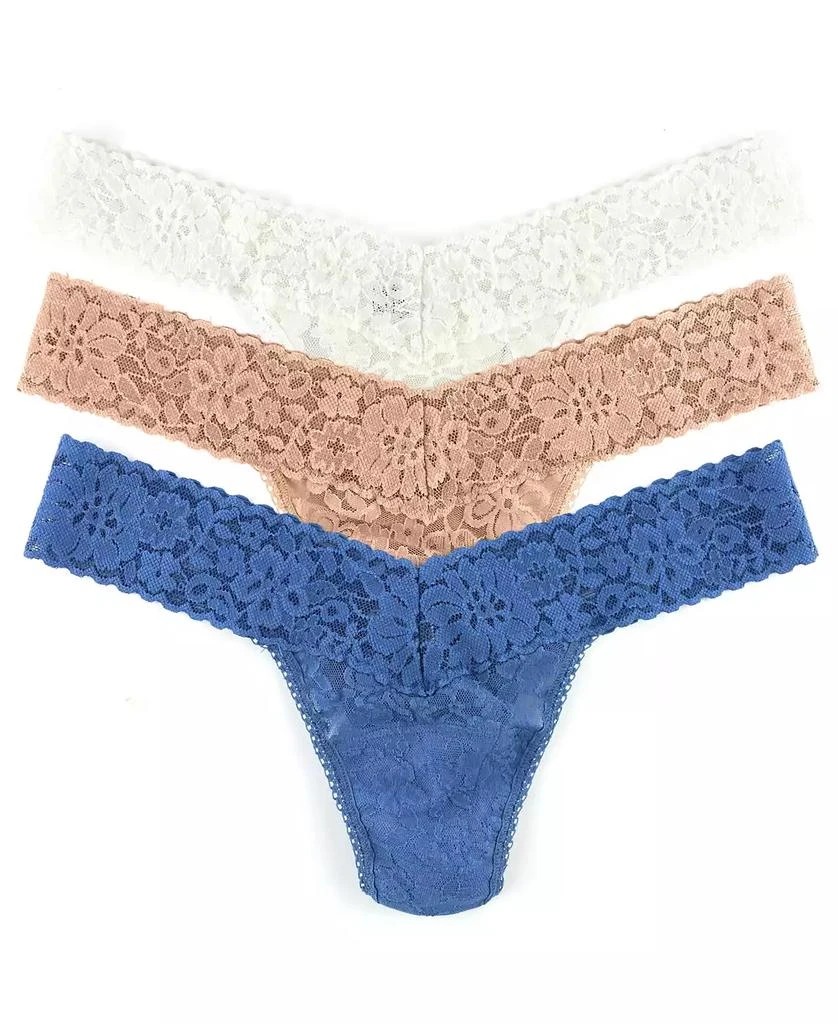 Hanky Panky Women's Daily Lace Low Rise 3 Pack Thong Underwear 1