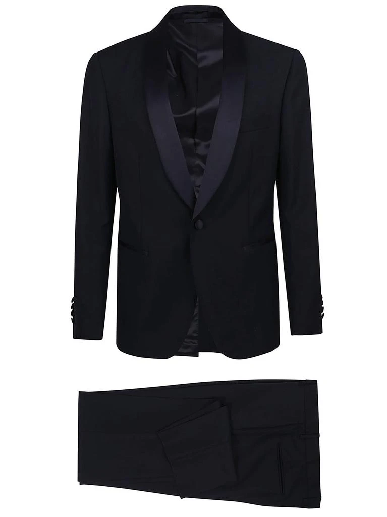 LARDINI Lardini Single-Breasted Satin-Trim Suit 1