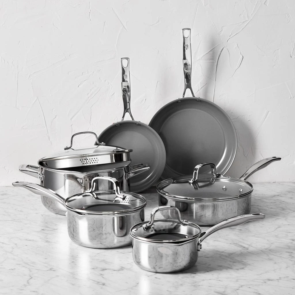 Henckels Clad H3 10-pc Stainless Steel  Ceramic Nonstick Cookware Set 2