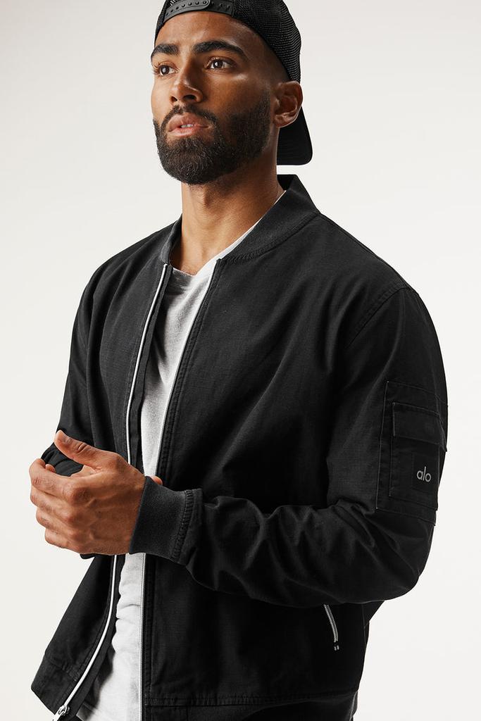 Alo Division Ripstop Bomber Jacket - Black - Jackets - Free
