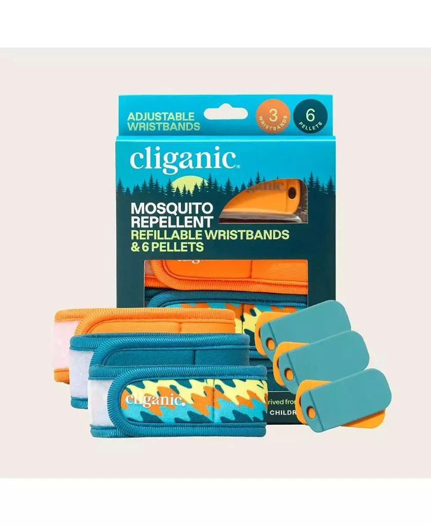 Cliganic Mosquito Repellent Refillable Wristbands - 3PK 
6 Refills 1