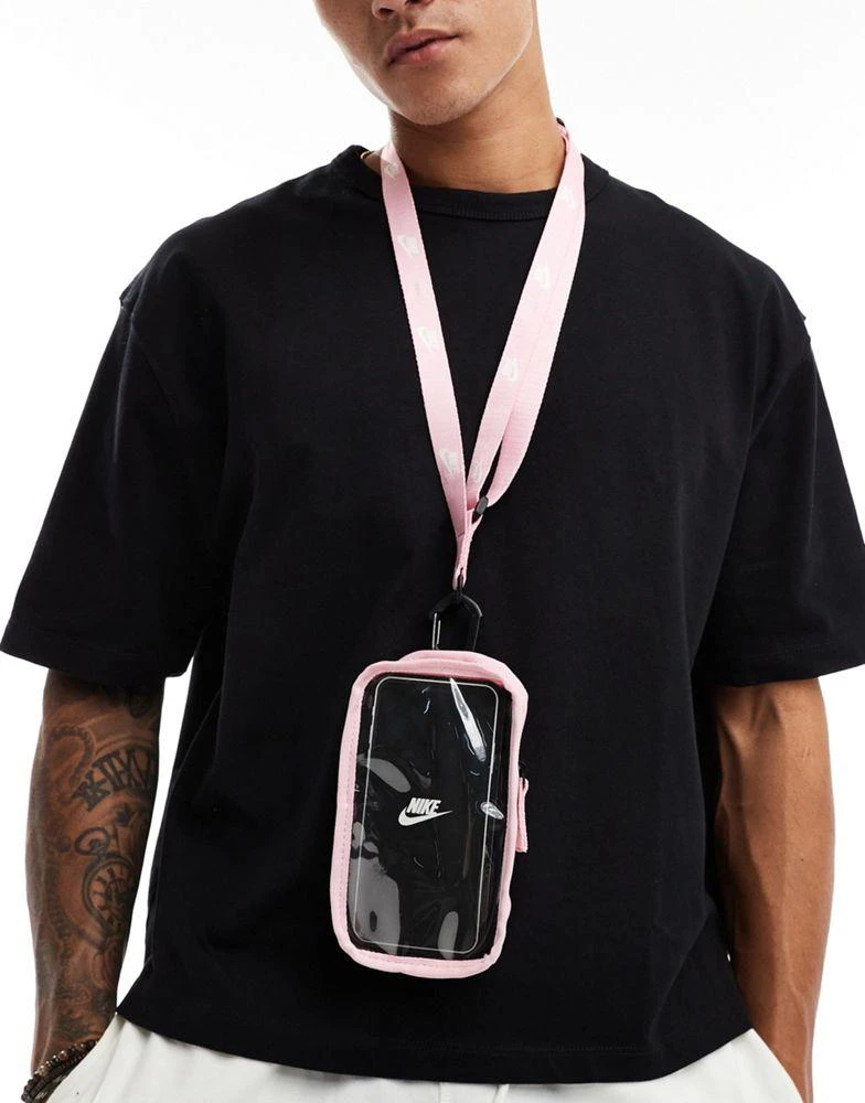 NIKE Nike Club phone pouch crossbody bag in soft pink 1