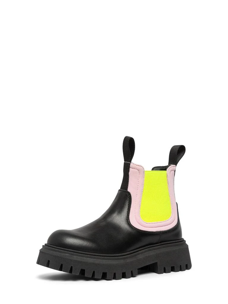 MARNI JUNIOR Leather & Poly Boots W/logo 1