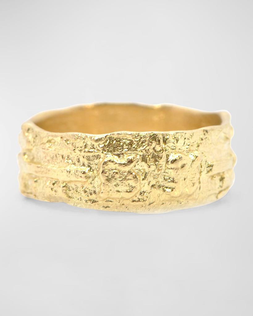 Armenta Men's 18K Yellow Gold Artifact Band Ring