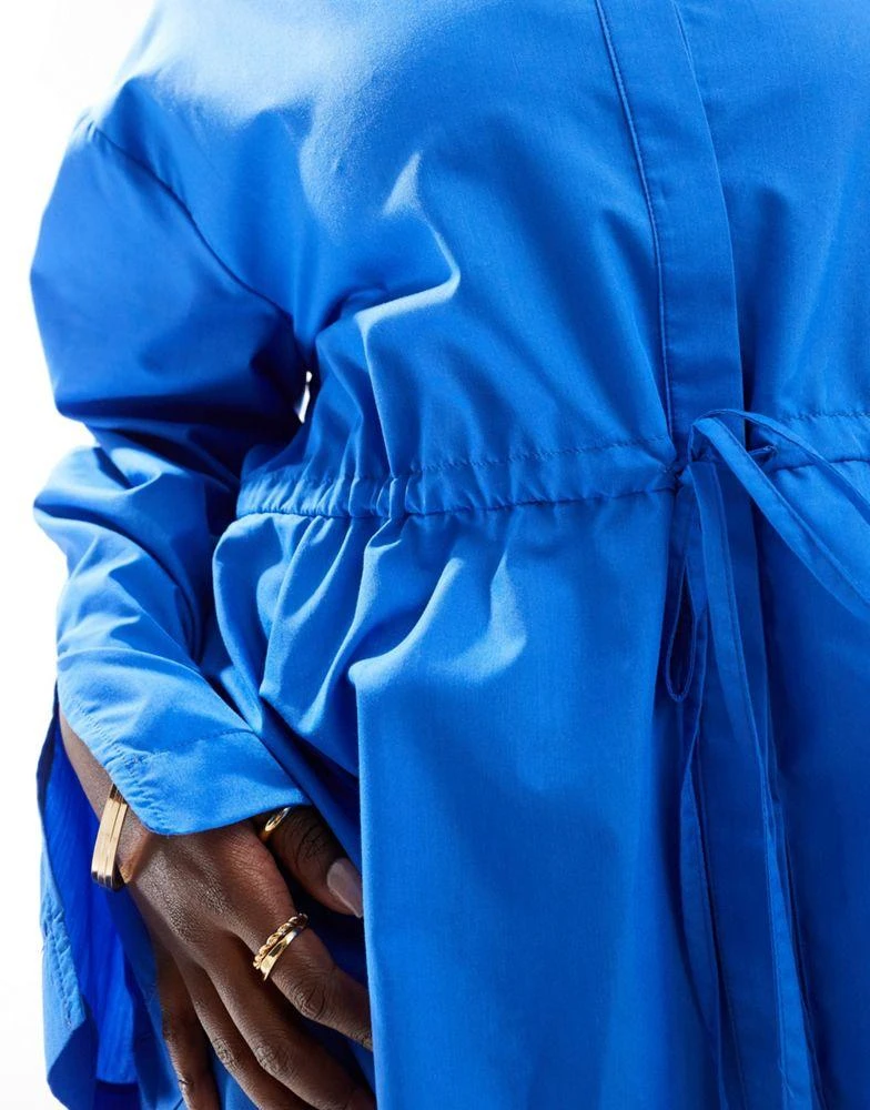 ASOS ASOS DESIGN Curve shirt with channel front in hampton blue 3