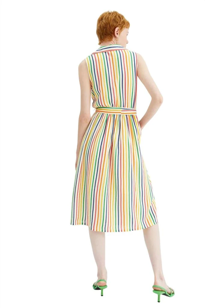 Compania Fantastica Retro Rainbow Dress In Multi 2