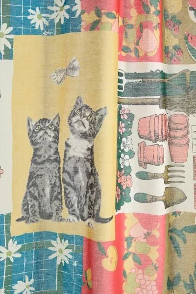 Urban Outfitters Vintage Tea Towel Shower Curtain 2