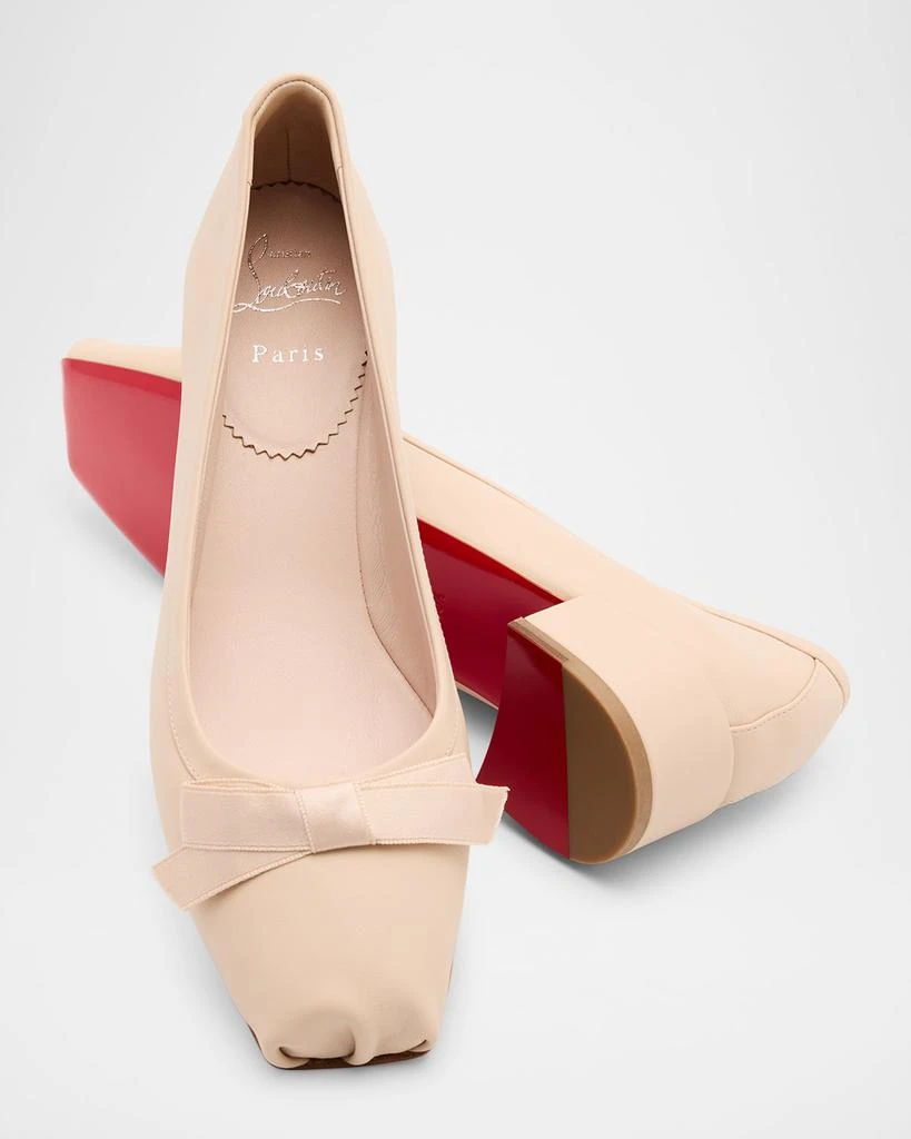 Christian Louboutin Mamaflirt Leather Red Sole Ballerina Pumps 5