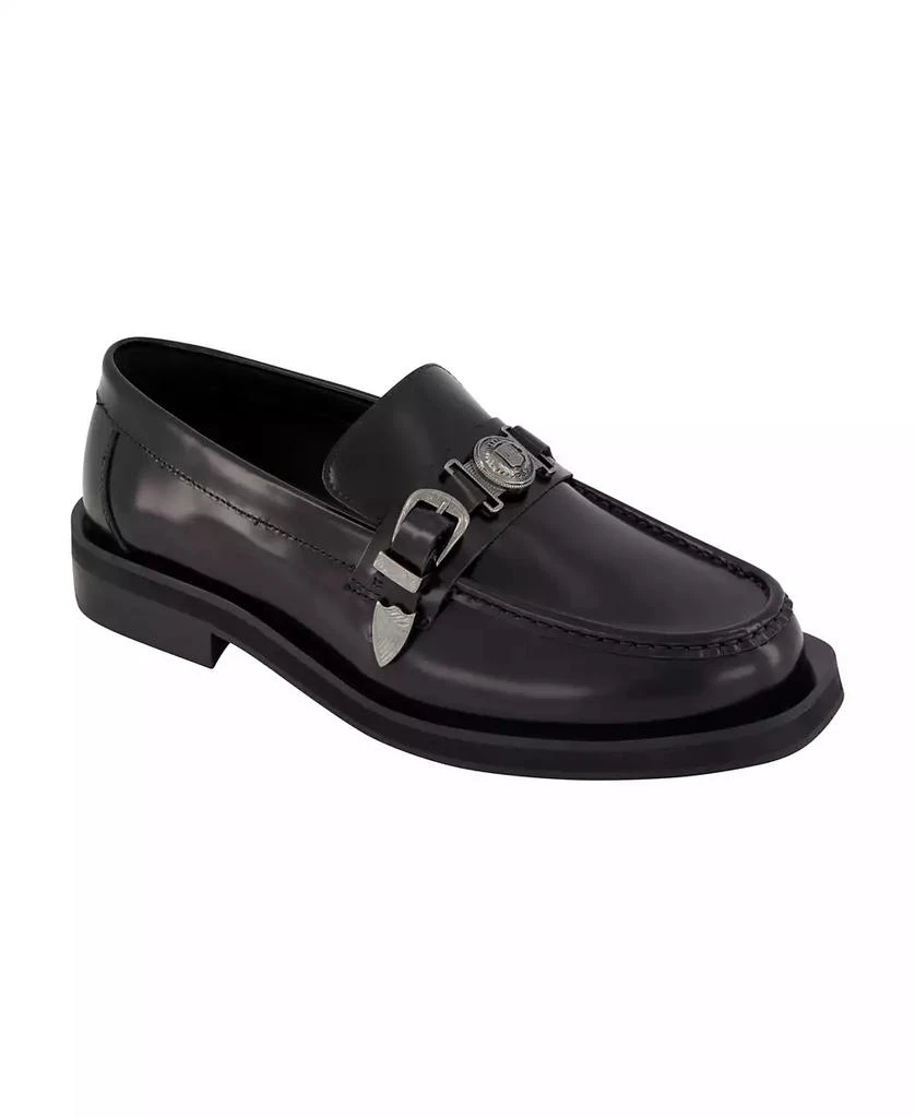 Karl Lagerfeld Paris Men's White Label Box Leather Moc Toe Loafers 1