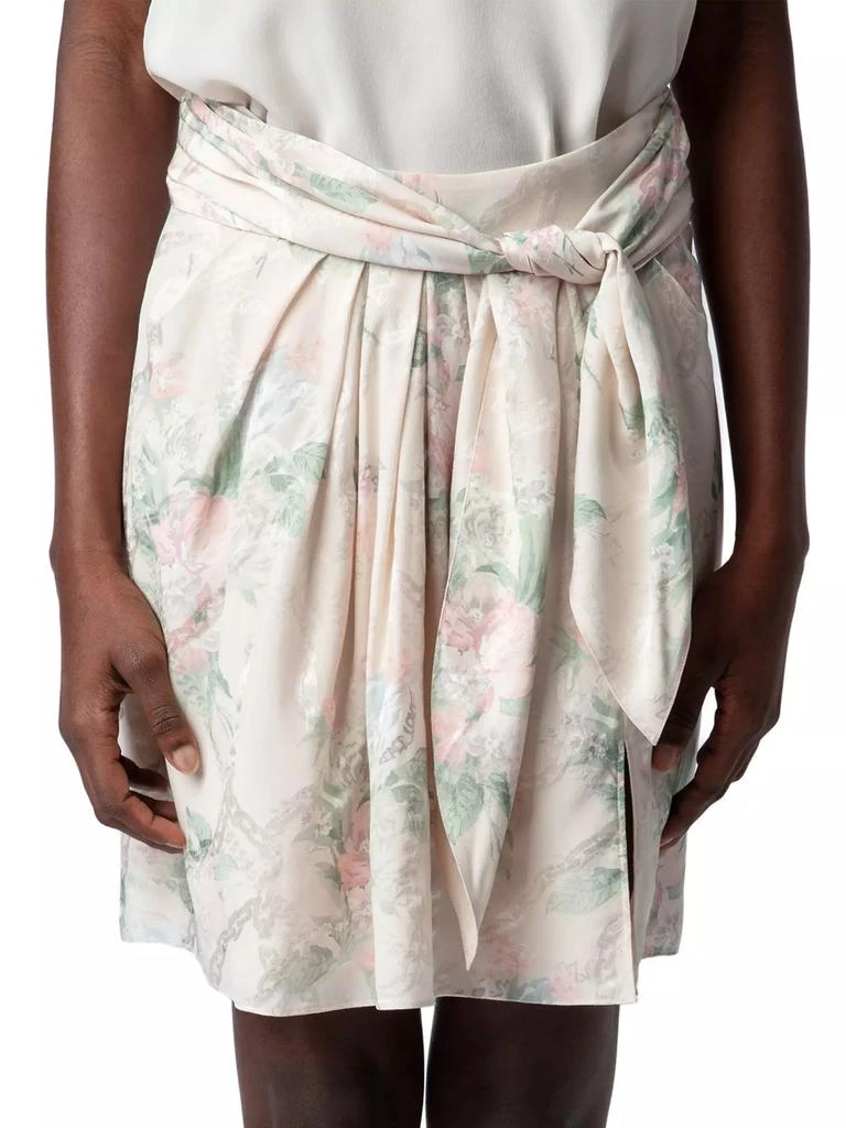 ZADIG & VOLTAIRE Joji Silk Floral Chain Skirt 3