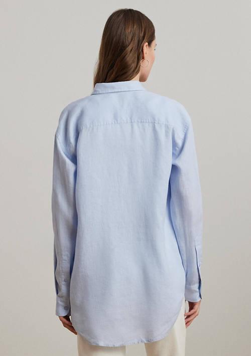 Ralph Lauren Ralph Lauren Oversize Floral Logo Linen Shirt